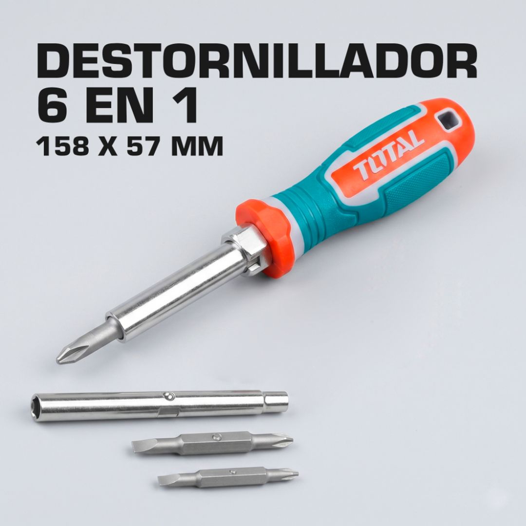 DESTORNILLADOR 6 EN 1    158 X 57 MM 
