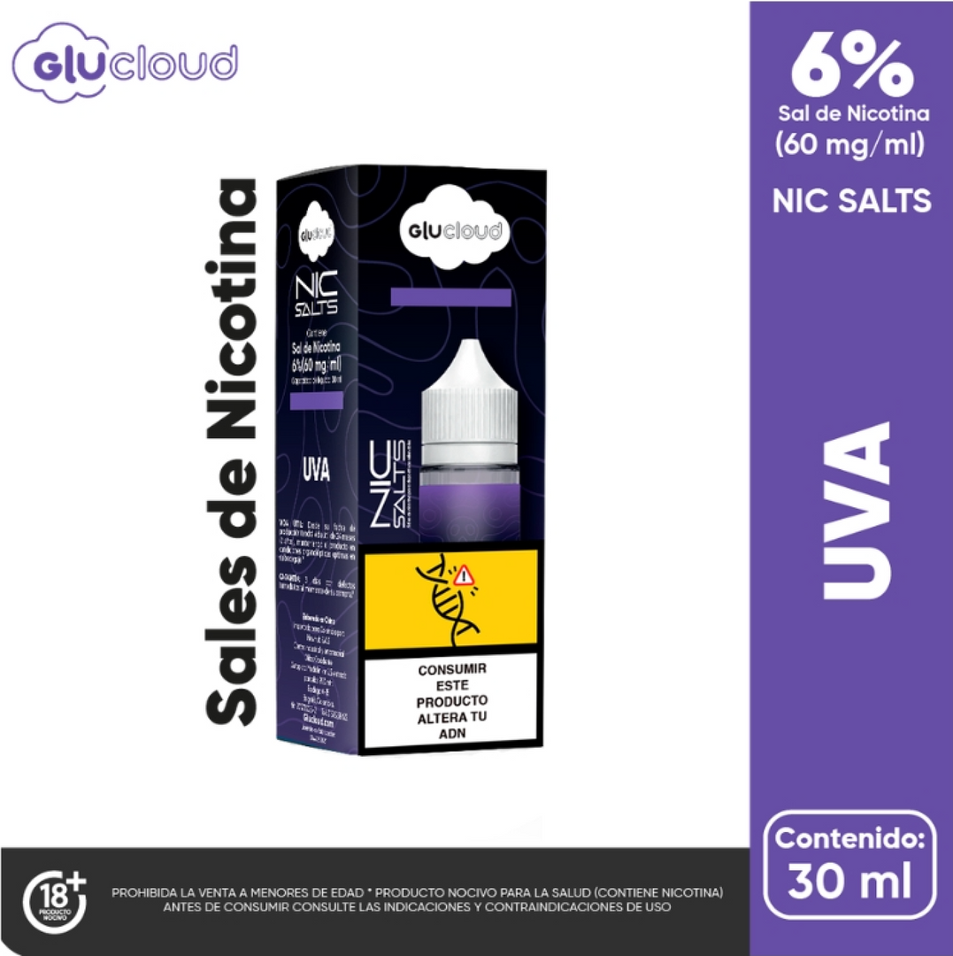 Glucloud E-liquid Esencia Uva 5% Nicotina