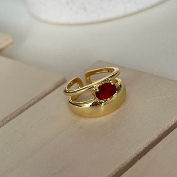 Imagen del producto Anillo circon rojo 