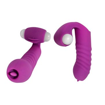 Funda vibradora para dedo + lengua Silicona medica  - imagen 1