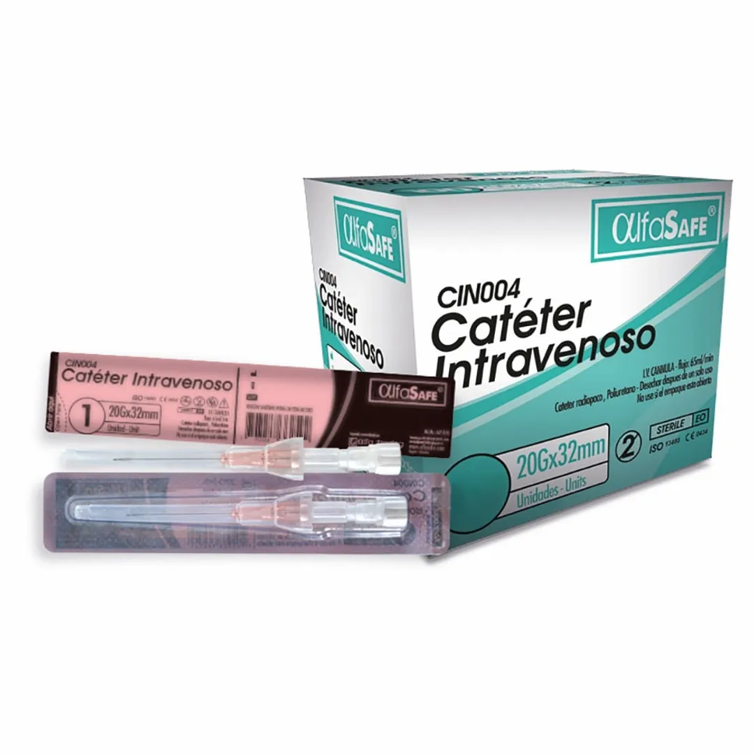 CATETER 20G X 32MM ALFASAFE UNIDAD