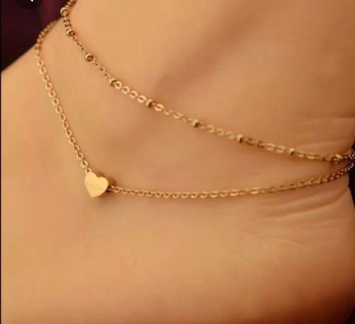 TOBILLERA DOBLE CORAZÓN 