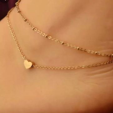 Imagen del producto TOBILLERA DOBLE CORAZÓN 