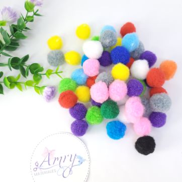 Kit 24 Pompones Sencillos Surtidas  - imagen 1