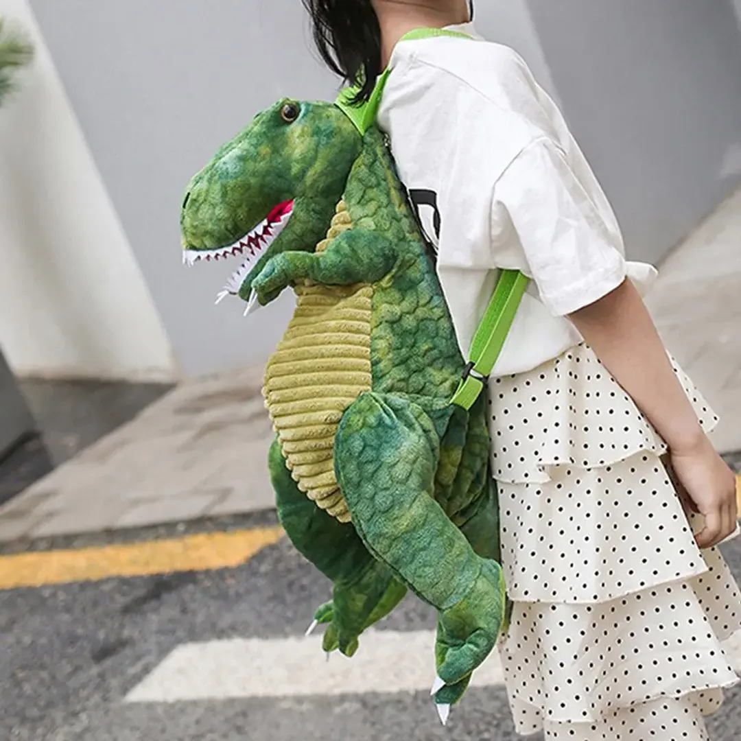 MALETA MOCHILA DE PELUCHE DINOSAURIO