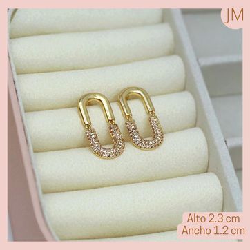 Imagen del producto Aretes Rodio Click Circonado 