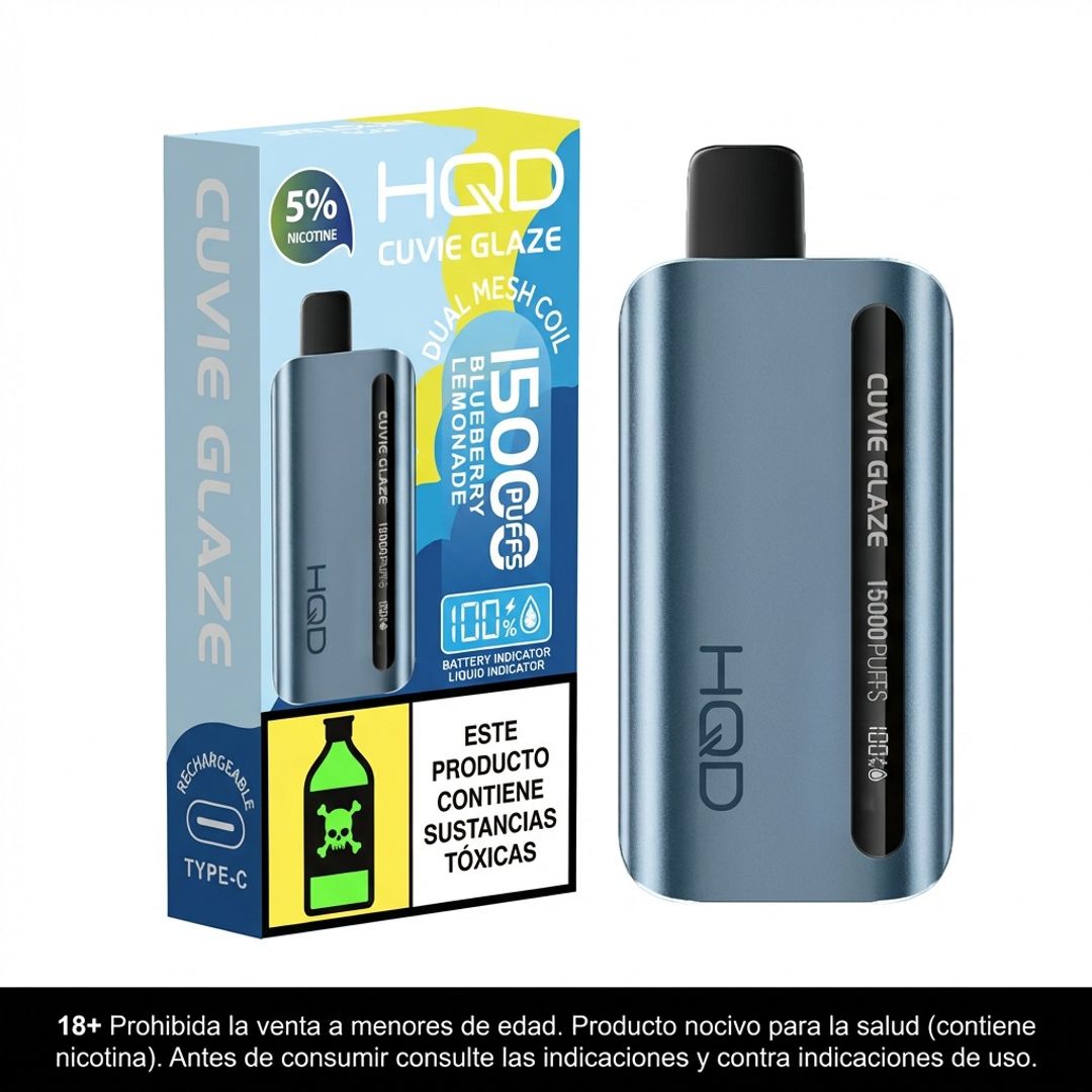 HQd Glaze Blueberry Lemonade 15.000 Puffs