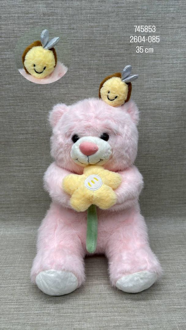 OSO FLOR ABEJITA DE 35 CM