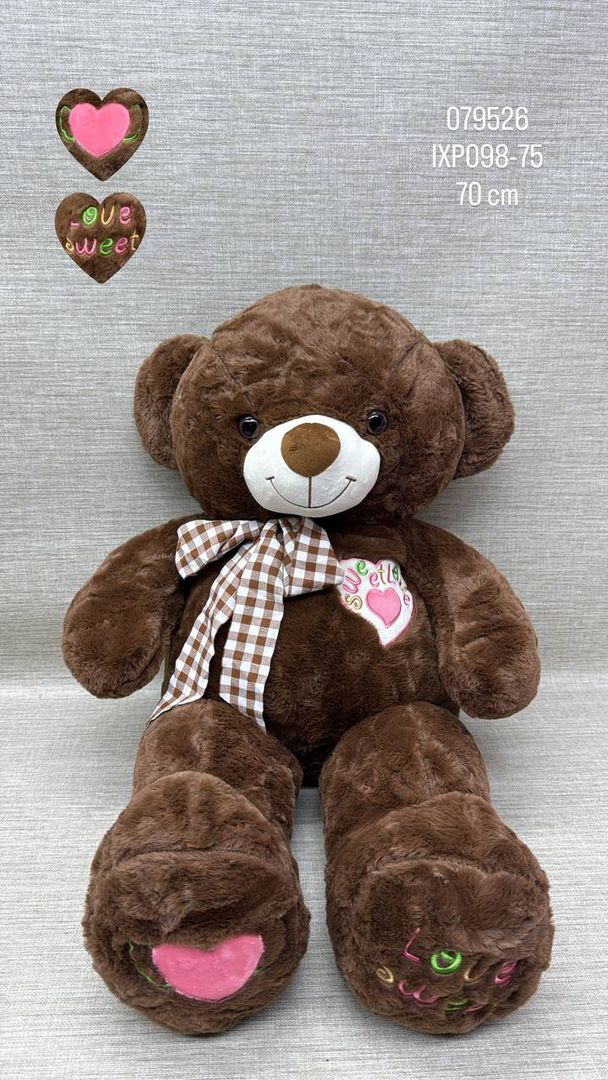 OSO CAFE CON BORDADO SWEET LOVE 70 CM 