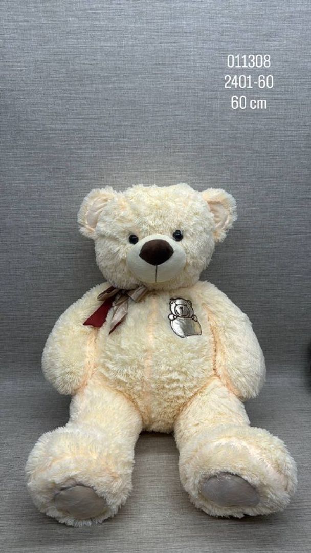 OSO CLÁSICO CON SELLITO Y CINTA 60 CM 