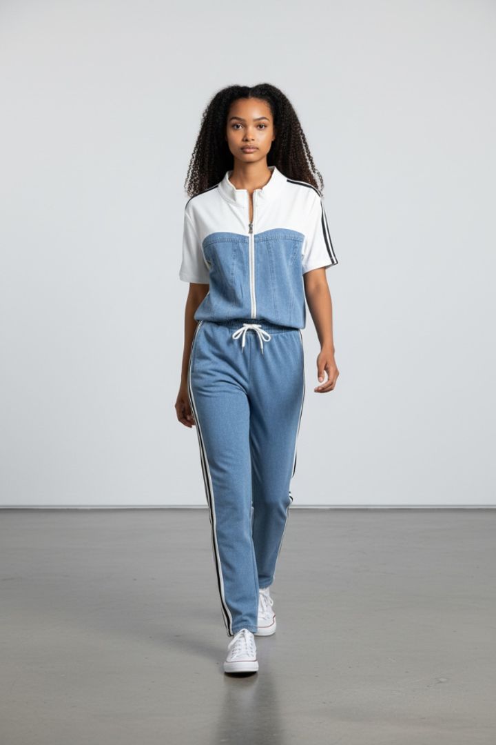 CONJUNTO DENIM MANGA CORTA