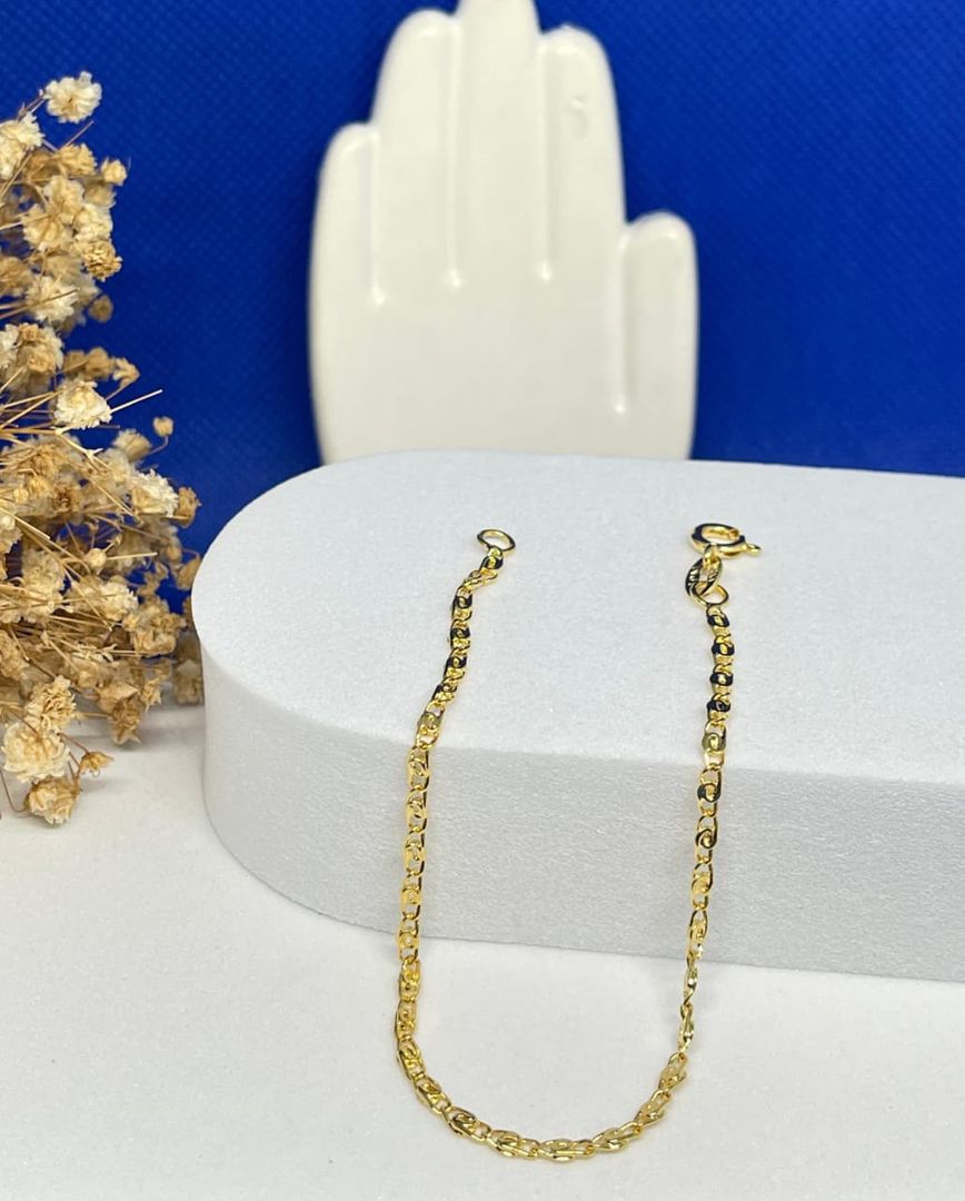 Pulsera caracol 2mm de 18cm tallada