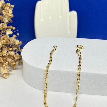 Pulsera caracol 2mm de 18cm tallada - imagen 1
