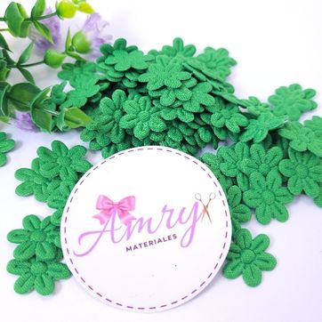 100 Flores 1.8cm Verde Navidad  - imagen 1