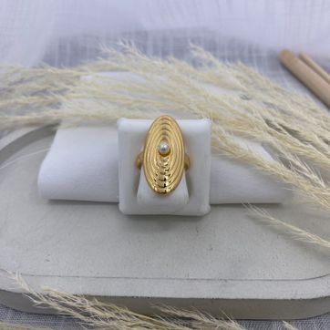 Imagen del producto Anillo chuncky, oro rosa, covergold 