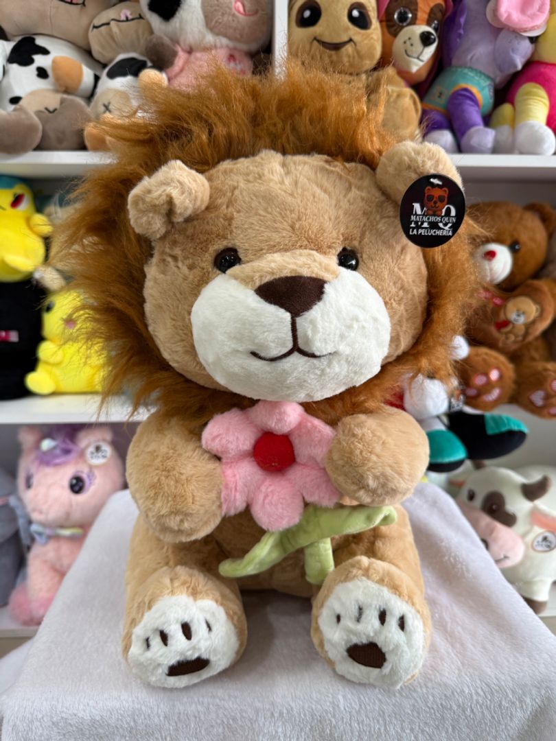 Leon con flor 45cm 