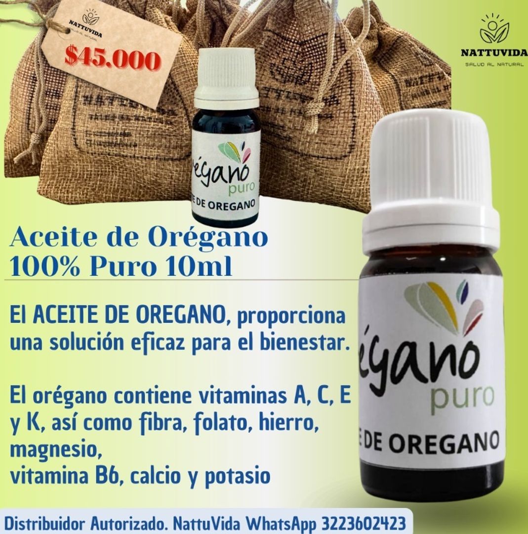 Aceite Orégano  Puro Colombiano