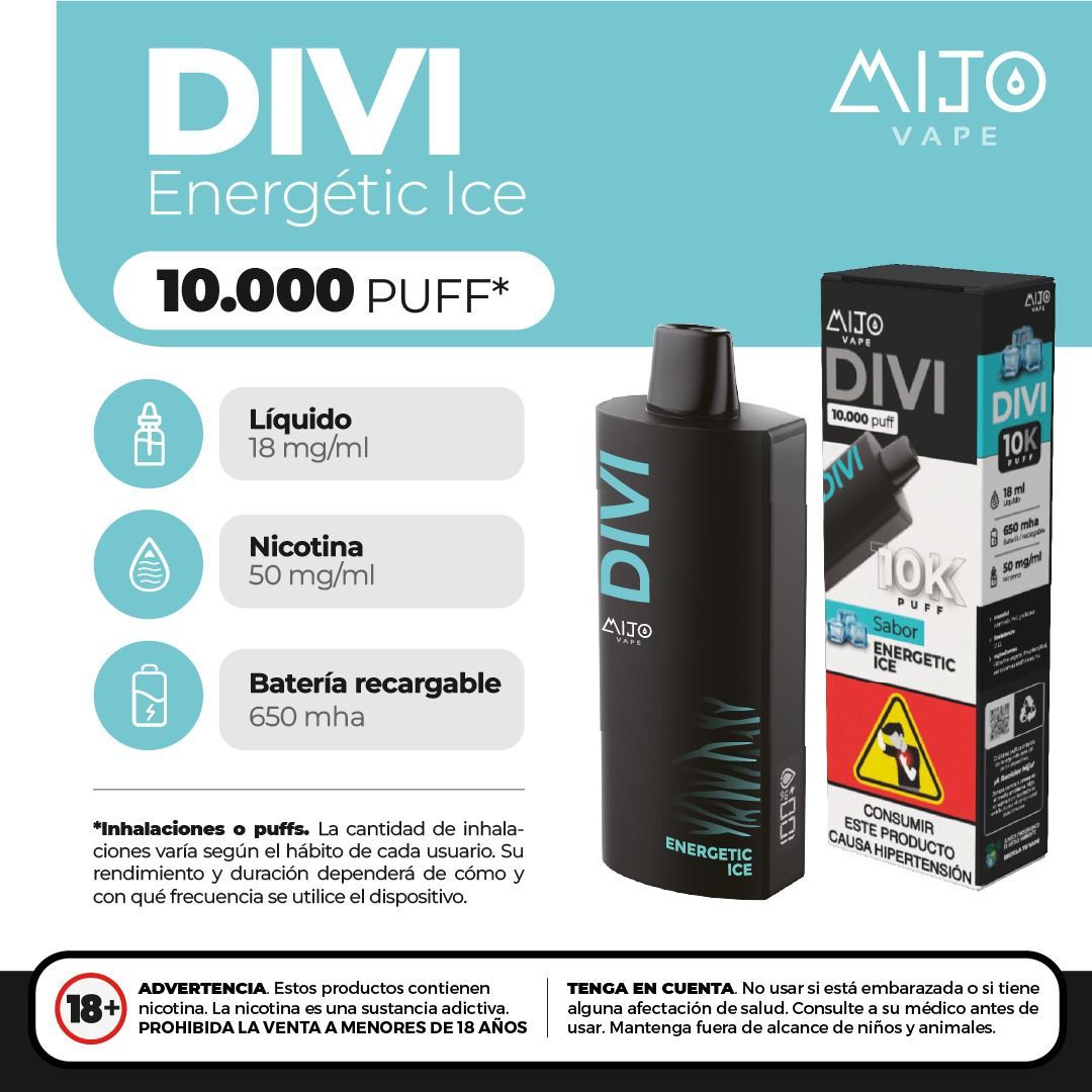 Mijo Divi Energetic Ice 10.000 Puffs