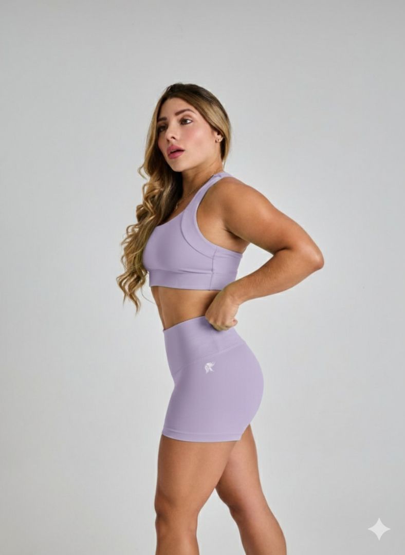 Short Lycra tiro alto