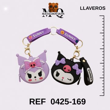 LLAVEROS TIPO MONEDERO DE KUROMI SURTIDA - imagen 1