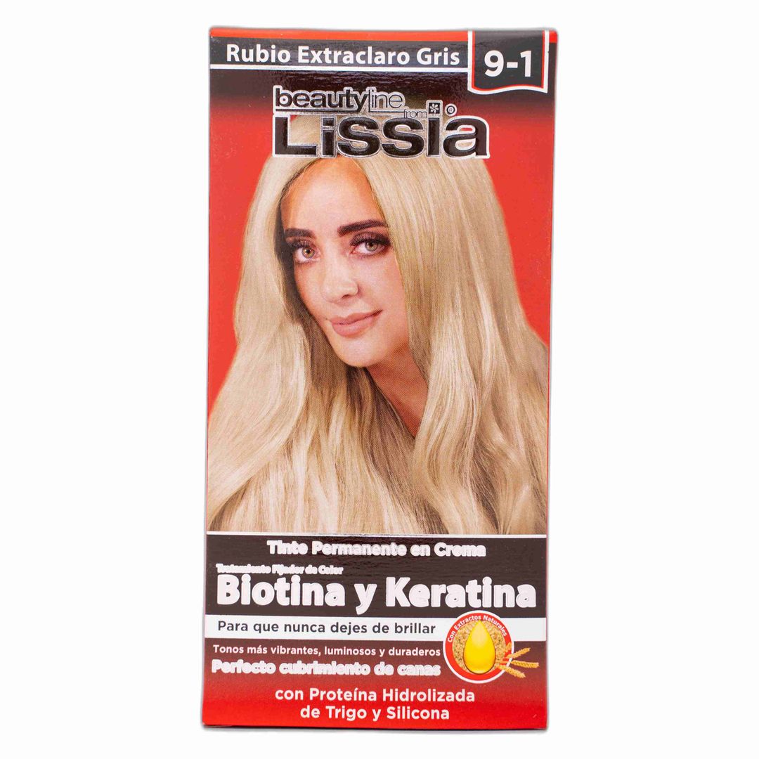 TINTE LISSIA 9-1 RUBIO EXTRACLARO GRIS