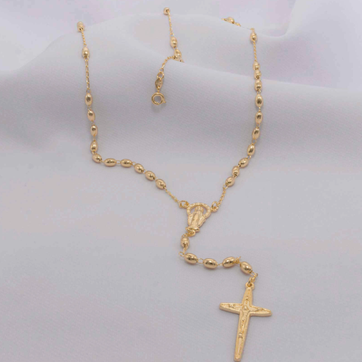 Imagen del producto CAMANDULA CRUCERO VIRGEN MILAGROSA, BALÍN OVALADO 3MM. 65CM 704022