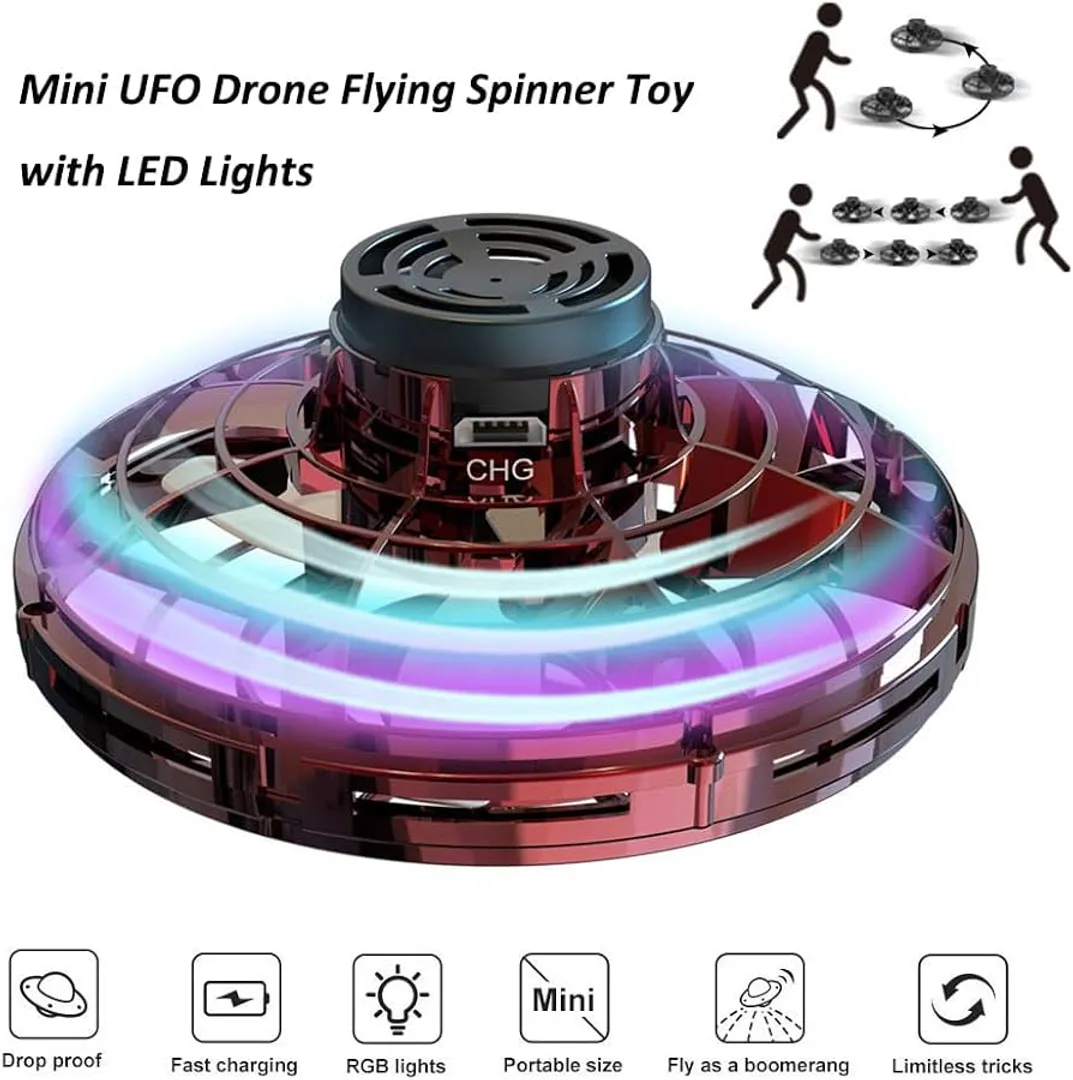 SPINNER VOLADOR JUGUETE CON LUZ RGB GIRATORIO