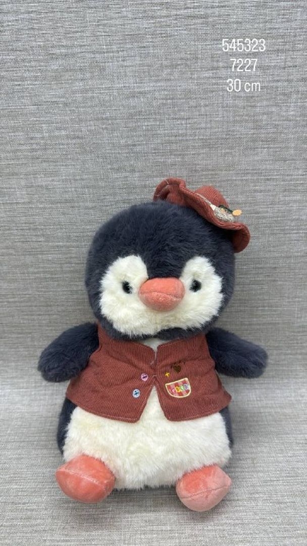 PINGUINO CON ROPA 30 CM