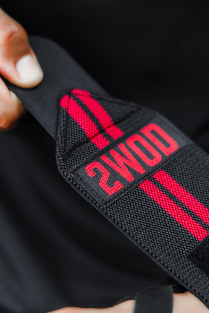 MUÑEQUERAS ELASTICAS NEGRO-ROJO