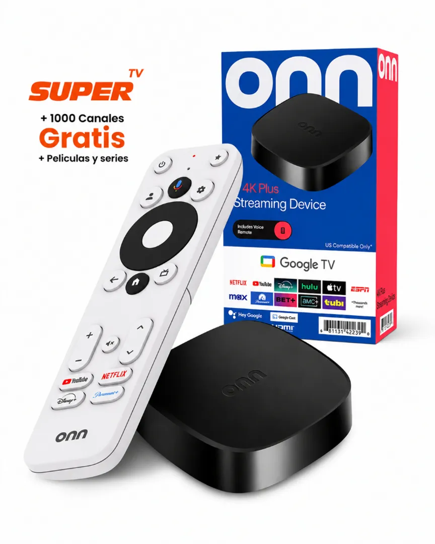 CONVERTIDOR SMART TV PREMIUM ONN 4K COMANDO DE VOZ REPLICA