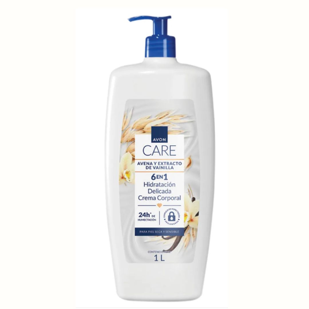 AVON CARE 6 EN 1 CREMA CORPORAL AVENA Y EXTRACTO DE VAINILLA - 1000 ML