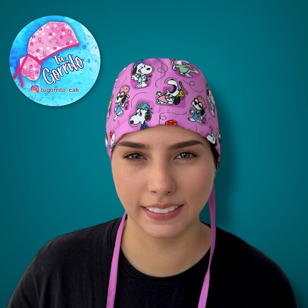 Snoopy gorritos fondo rosa 
