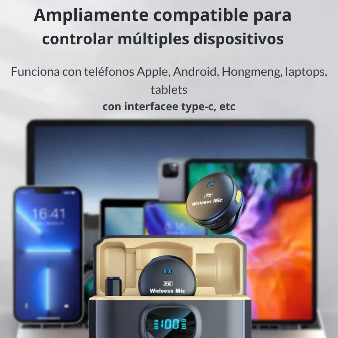 MICROFONO SOLAPA INALAMBRICO DUAL PHONE / TIPO C F31-PRO