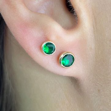 Imagen del producto Topo Circón Redondo Verde