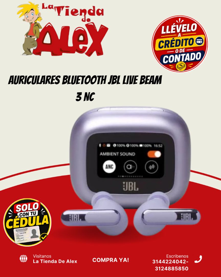 Auriculares Bluetooth JBL Live Beam 3 NC