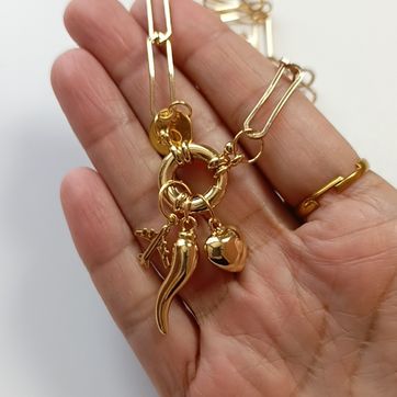 Collar Triple + Aretes - imagen 1