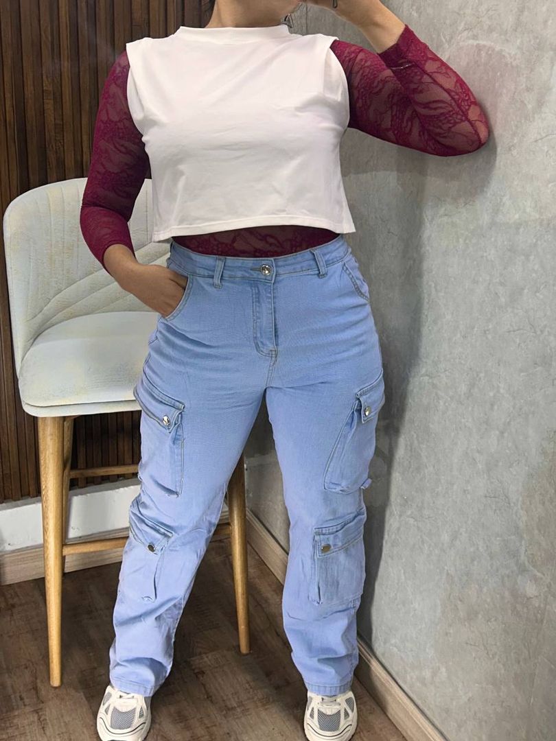 Jeans Elena boteli cargo 