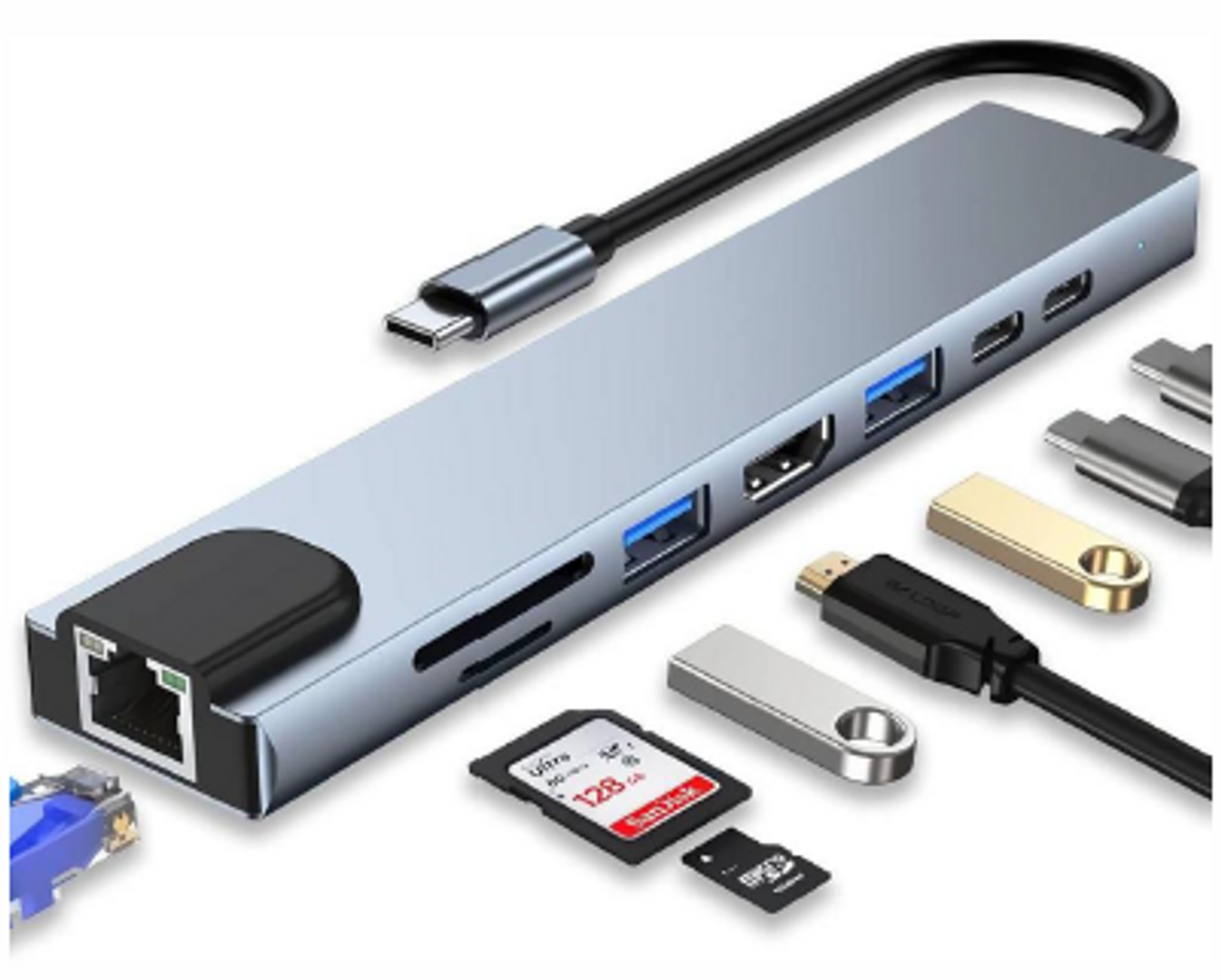 HUB TIPO C 8 EN 1