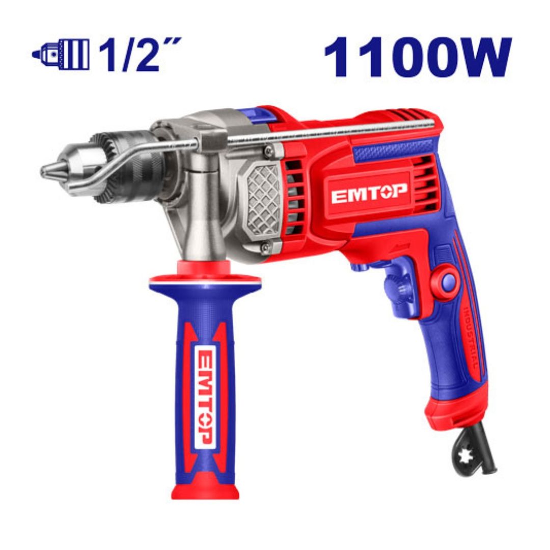 EMTOP TALADRO 1/2 PERCUTOR 1100W/120V VELOCIDAD VARIABLE SUPER EMTOP