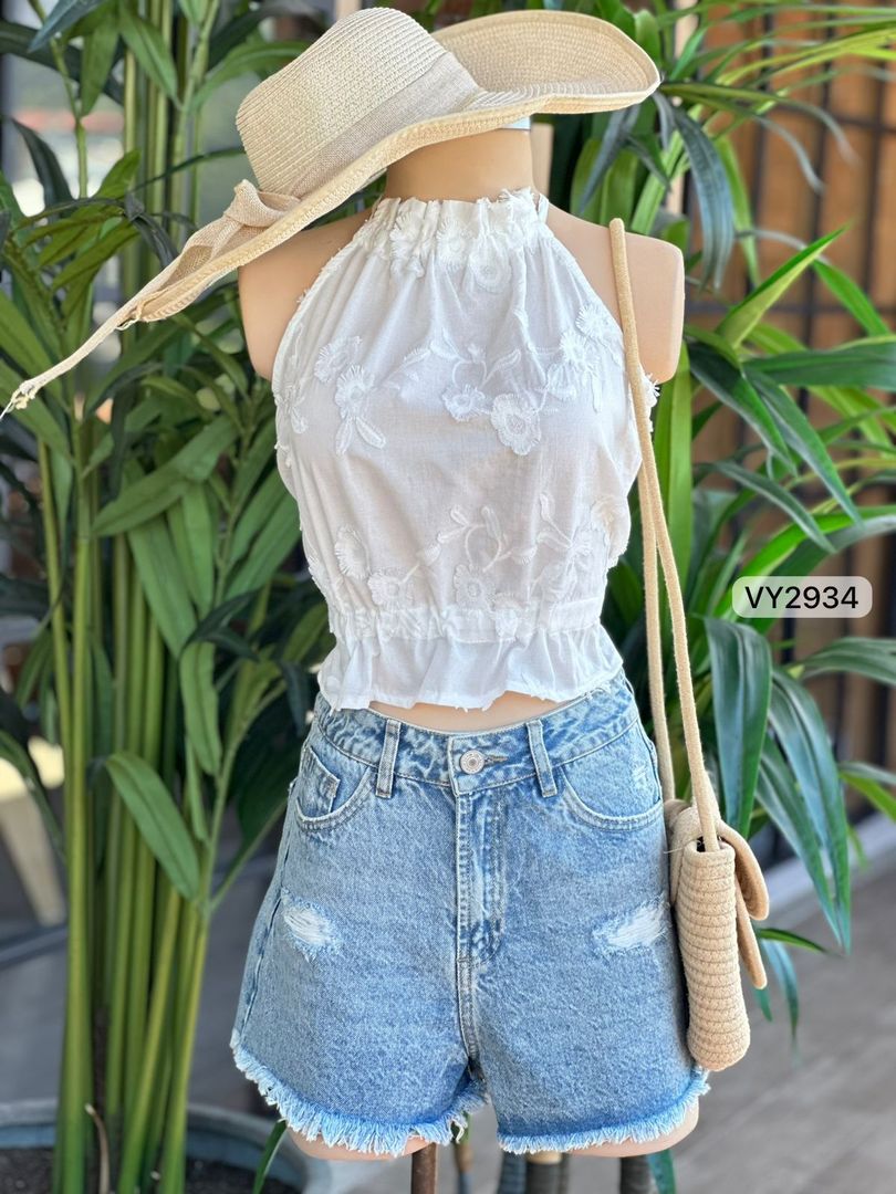 BLUSA CORTA AMARRADO VY2934