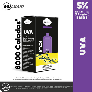 Imagen del producto Glucloud Uva Indi 8000 Puffs