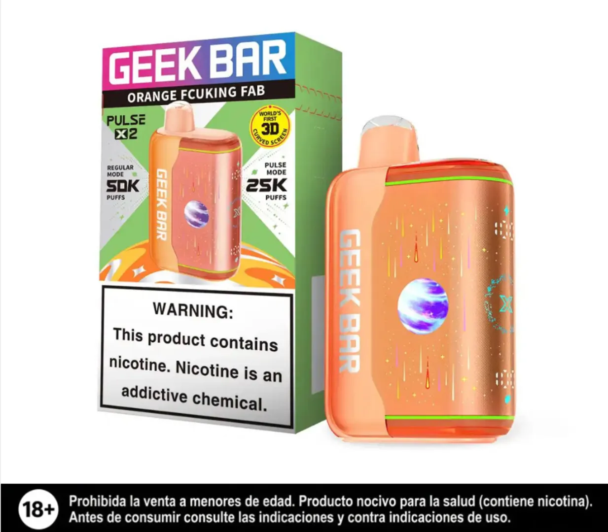 Geek Bar Pulse X2 Orange Fcuking Fab 50.000 Puffs