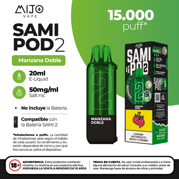 Imagen del producto Mijo Sami Pod Manzana Doble 15.000 Puffs
