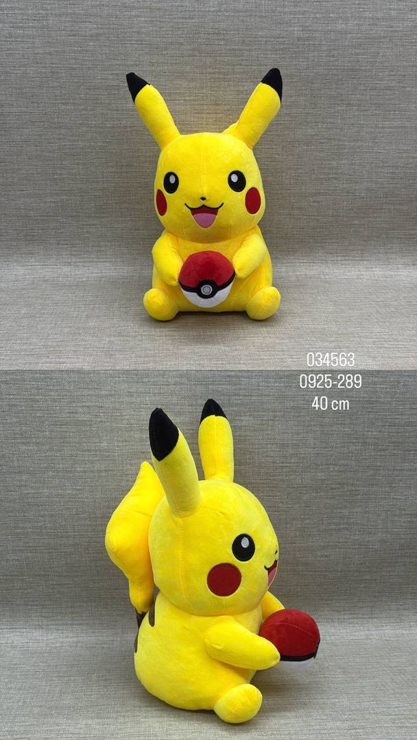 PIKACHU CON POKEBOLA DE 40 CM 
