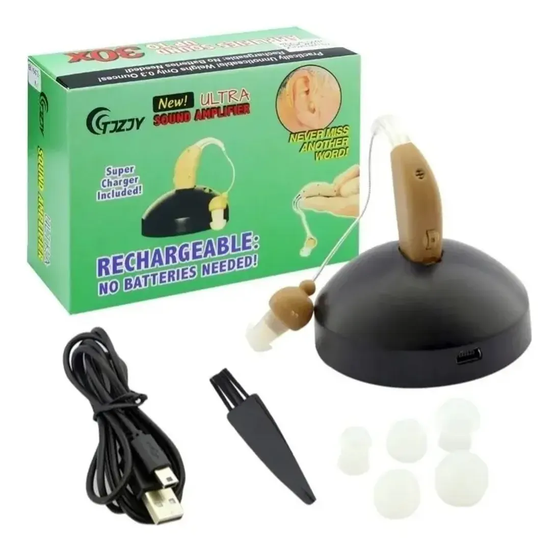 AUDIFONO ORTOPEDICO RECARGABLE SORDERA PROTESIS OIDO SORDOS