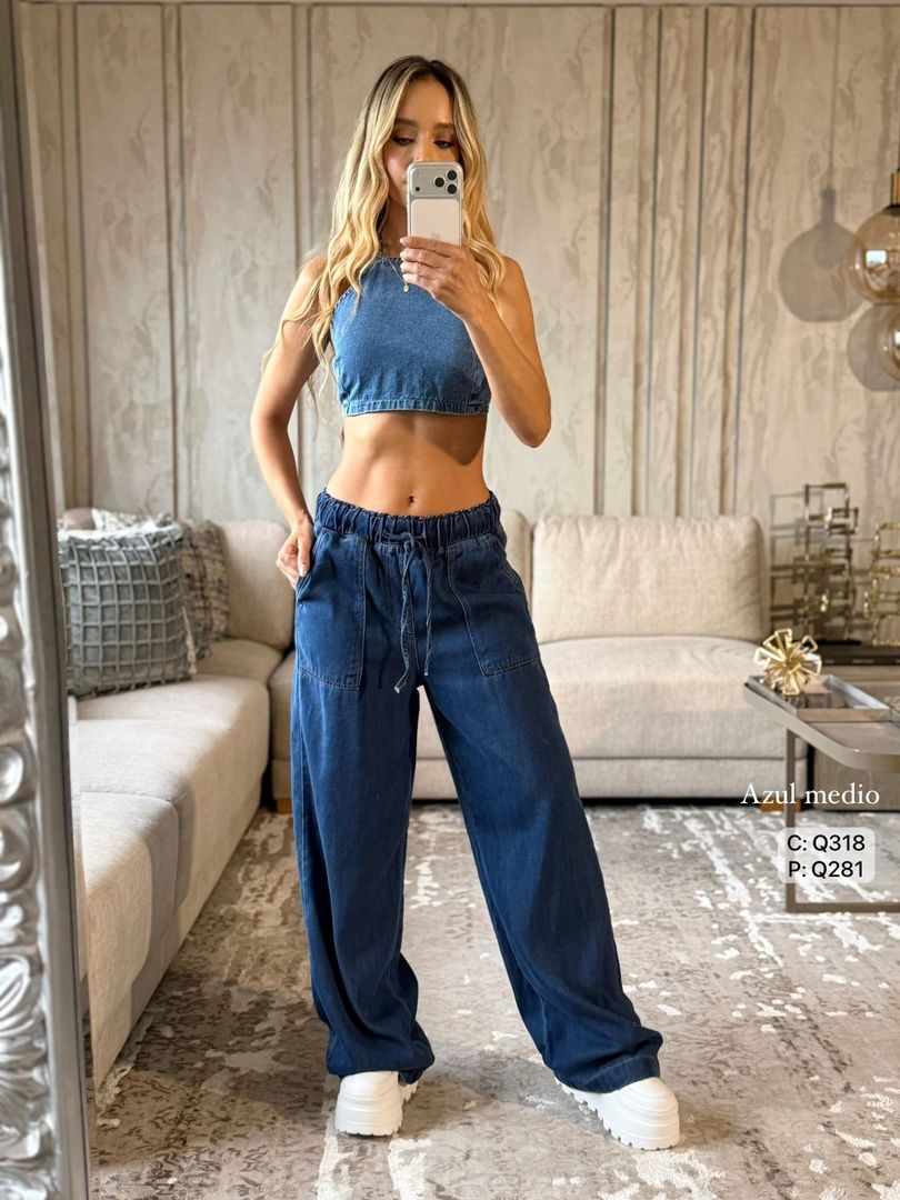 CROP TOP DENIM CIERRE ESPALDA Q318
