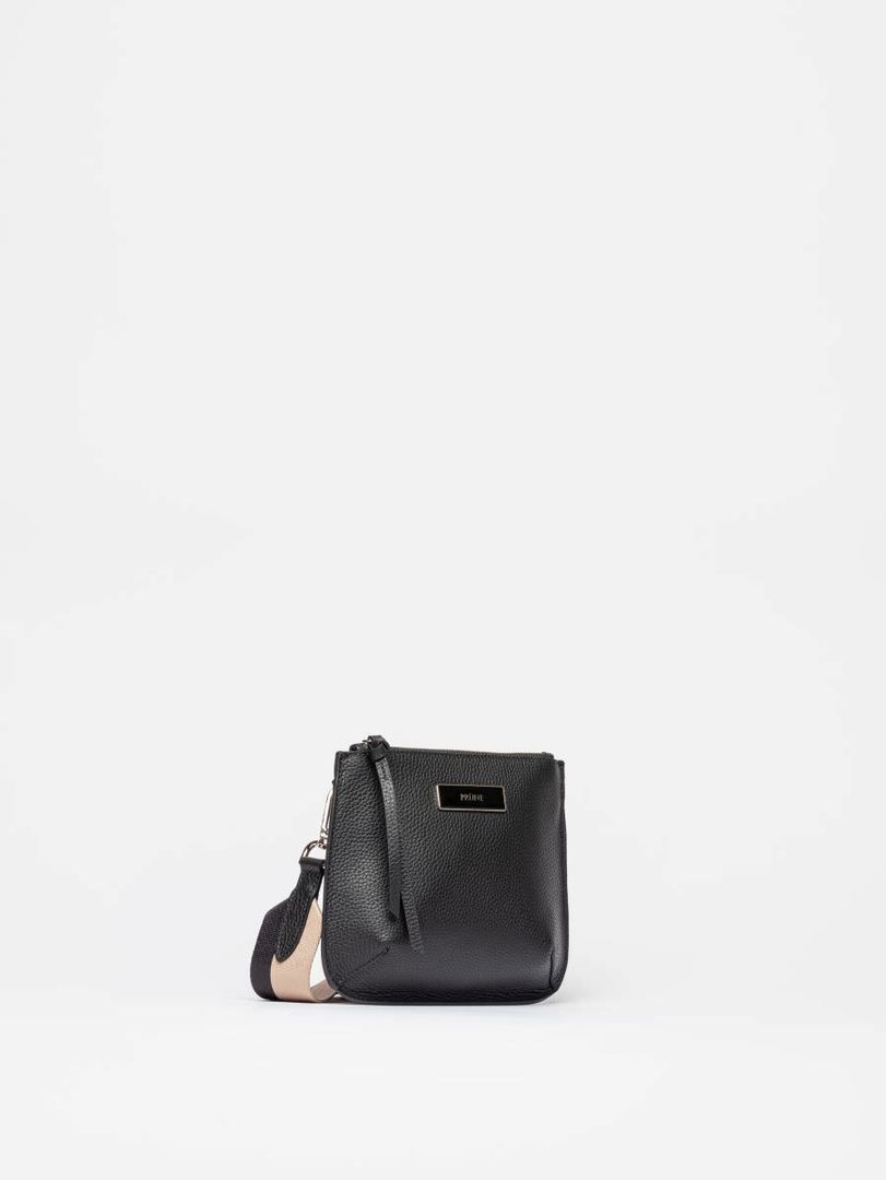 MINI BAG LALY EN CUERO NEGRO