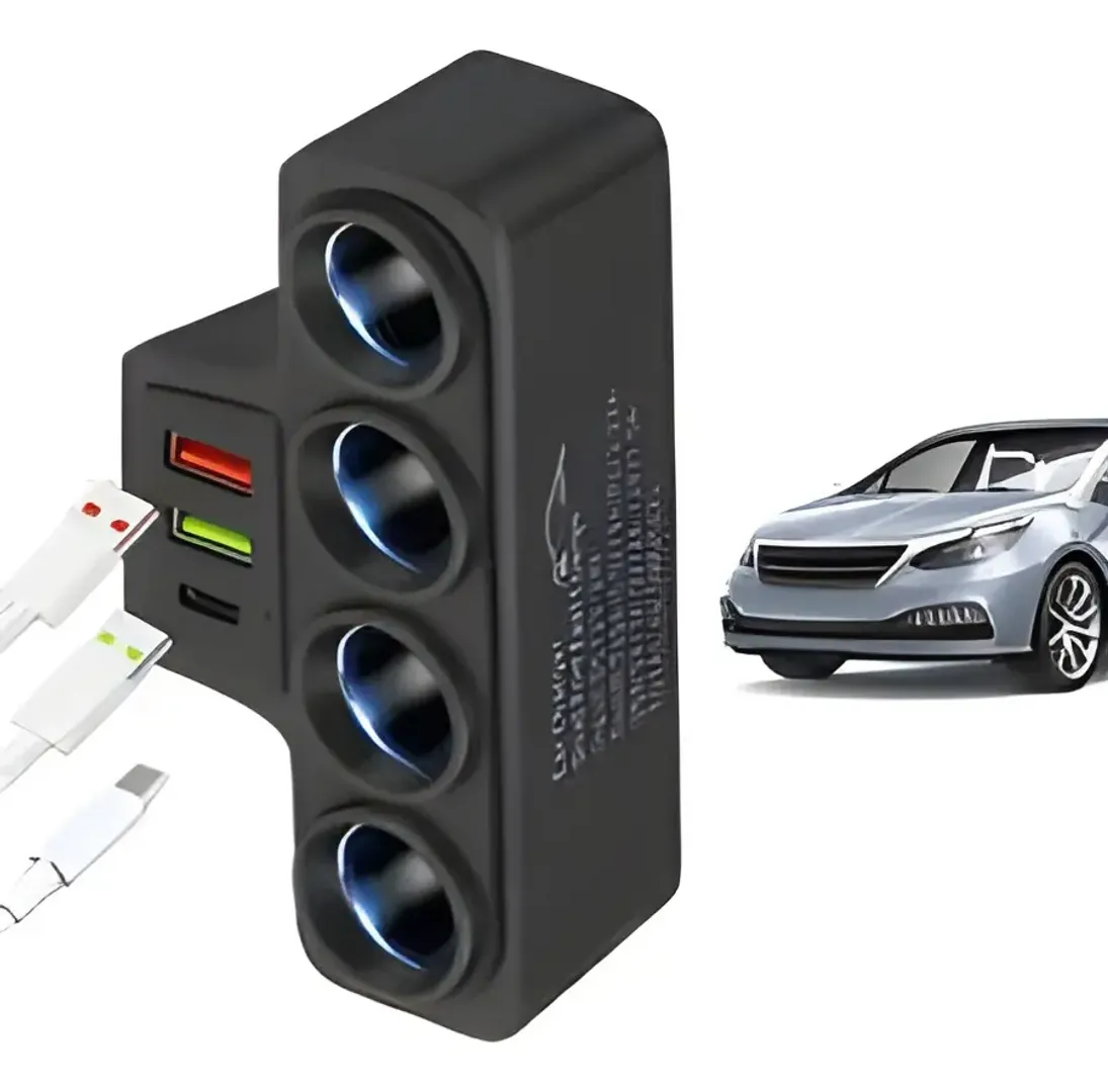 CIGARRERA CARGADOR PUERTOS USB-C CARRO ADAPTADOR ENCENDEDOR