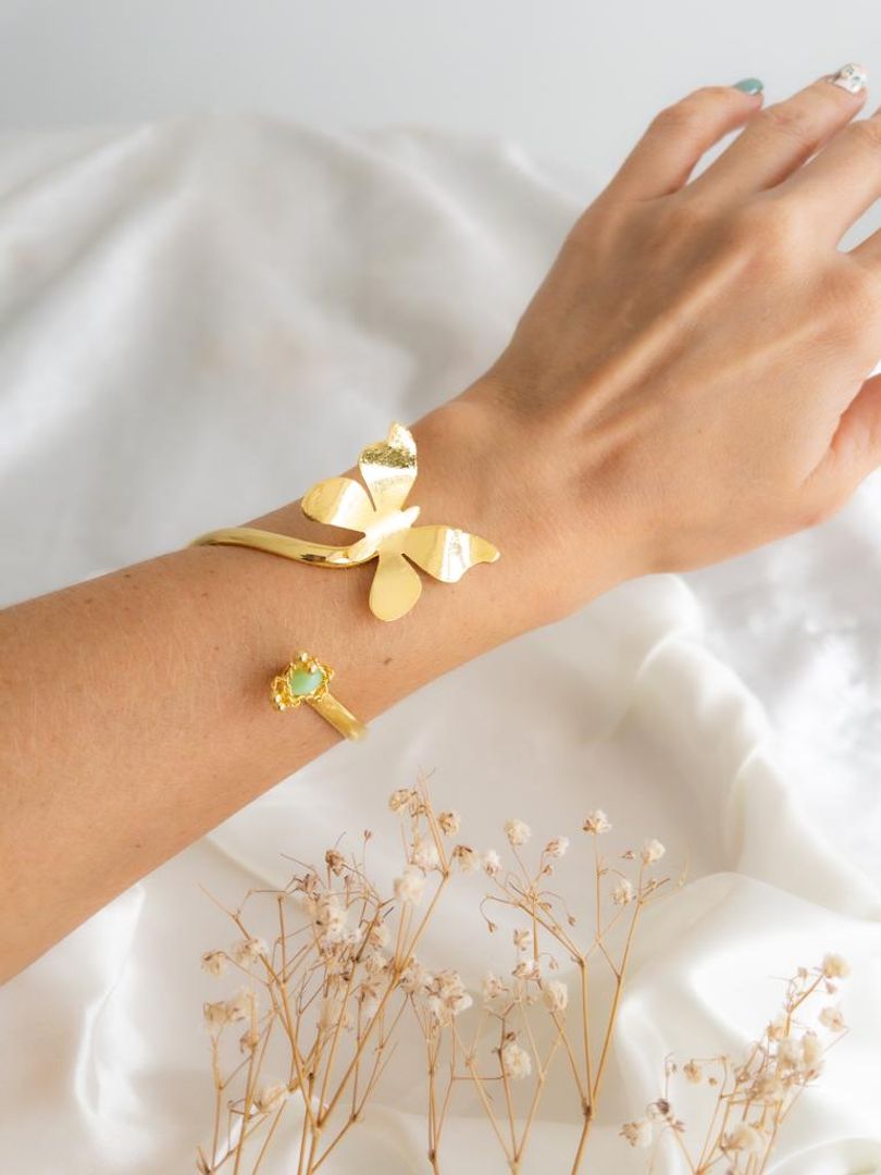 Brazalete mariposa piedra 