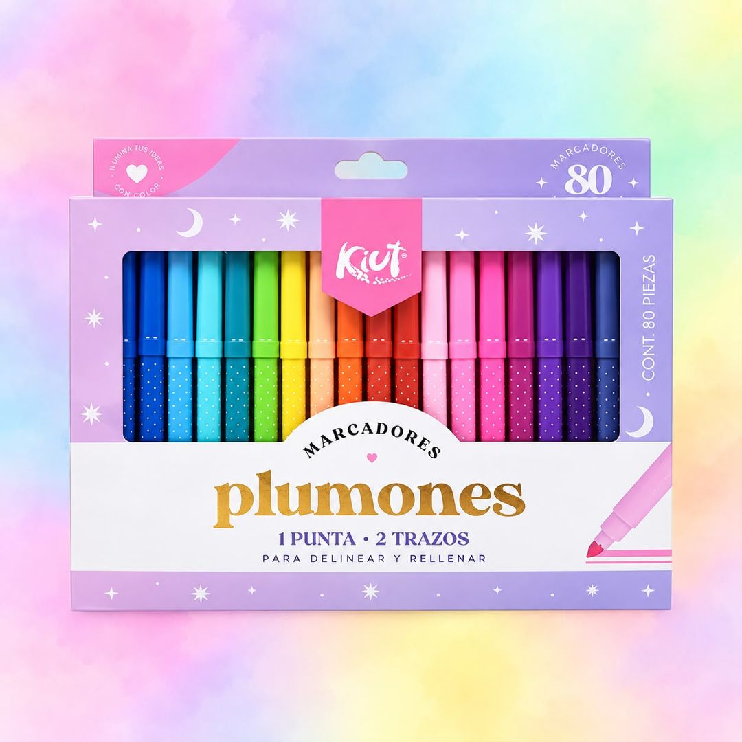 Marcadores Lavables Kiut x 80